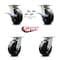 Service Caster 6 Inch Kingpinless Phenolic Wheel Caster Swivel Locks 2 Brakes SCC, 4PK SCC-KP30S620-PHR-SLB-BSL-2-BSL-2 - alternate 3